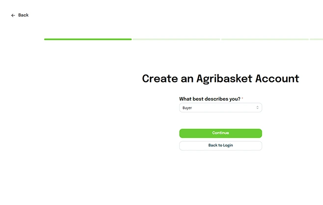 Register as Farmer or Trader